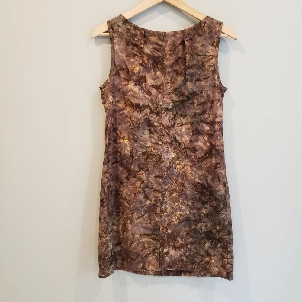 Comrags Injection Print Midi Sheath Dress Ruffle Details  Made in Canada NWOT - Picture 4 of 15